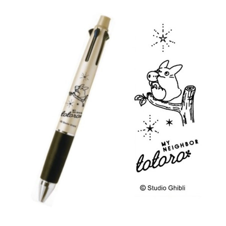 Stylo Bille 4 couleurs Argent - Mon Voisin Totoro