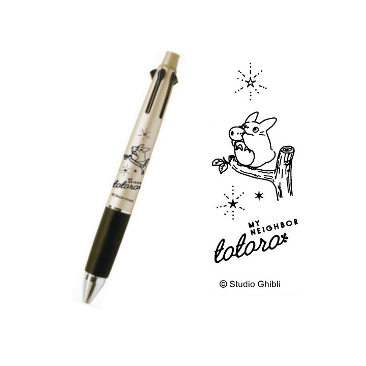 Stylo Bille 4 couleurs Argent - Mon Voisin Totoro