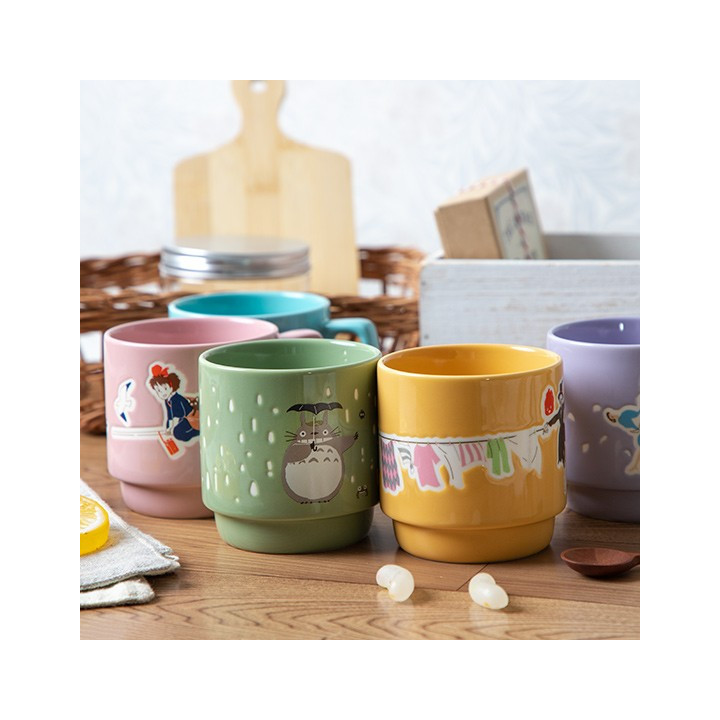 Coloful embossed mug Totoro Holding Umbrella - My Neighbor Totoro