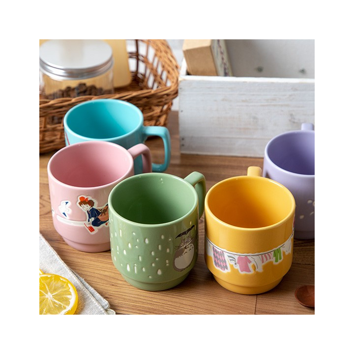 Coloful embossed mug Totoro Holding Umbrella - My Neighbor Totoro