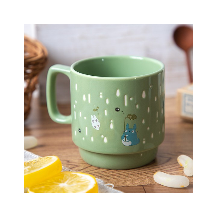 Coloful embossed mug Totoro Holding Umbrella - My Neighbor Totoro