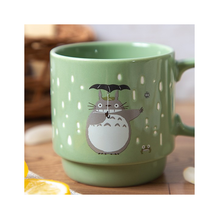 Coloful embossed mug Totoro Holding Umbrella - My Neighbor Totoro