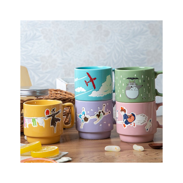 Coloful embossed mug Totoro Holding Umbrella - My Neighbor Totoro