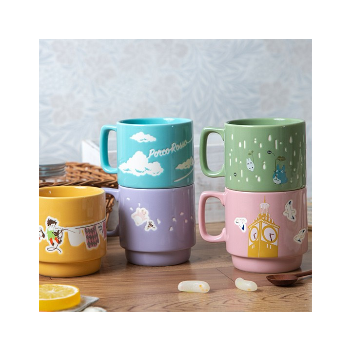 Coloful embossed mug Totoro Holding Umbrella - My Neighbor Totoro