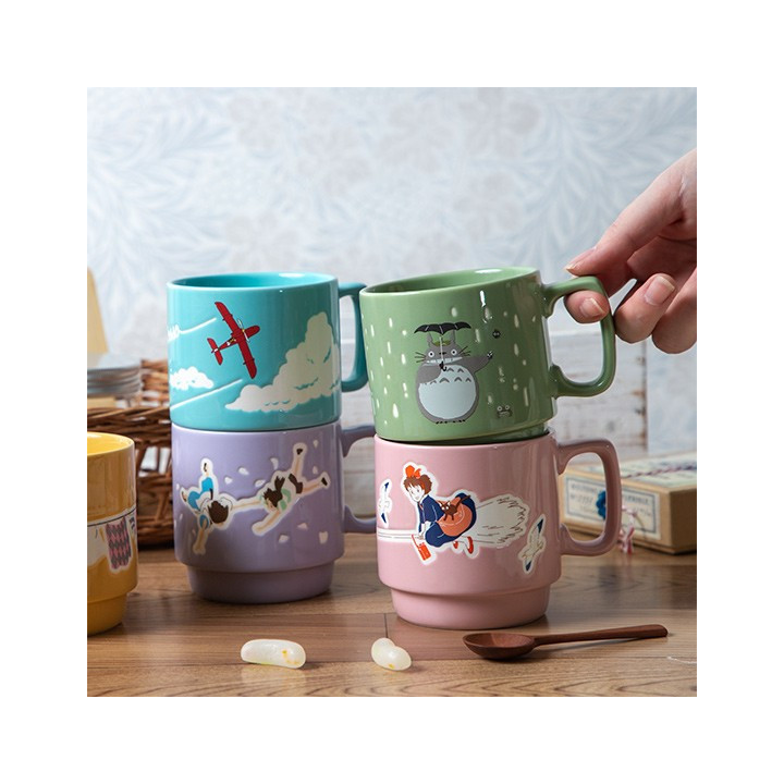 Coloful embossed mug Totoro Holding Umbrella - My Neighbor Totoro