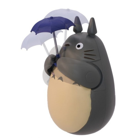 Figurine Culbuto Totoro Gris avec feuille - Mon Voisin Totoro
