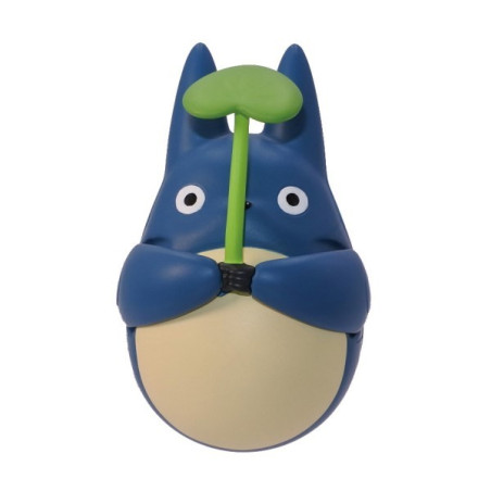 Round Bottomed Figurine Middle Totoro with leaf - My Neighbor Totoro
