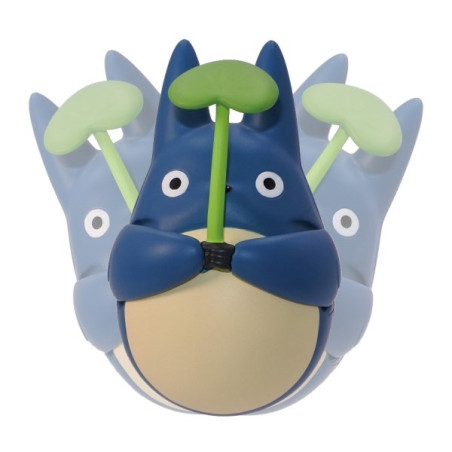 Round Bottomed Figurine Middle Totoro with leaf - My Neighbor Totoro
