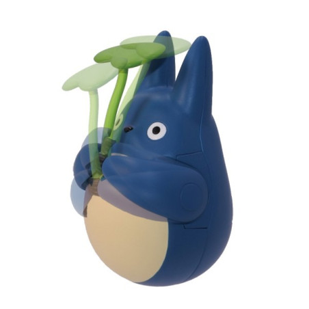 Round Bottomed Figurine Middle Totoro with leaf - My Neighbor Totoro