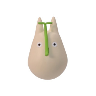 Figurine Culbuto Totoro Blanc avec feuille - Mon Voisin Totoro