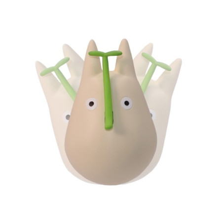 Figurine Culbuto Totoro Blanc avec feuille - Mon Voisin Totoro