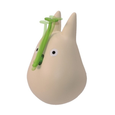 Figurine Culbuto Totoro Blanc avec feuille - Mon Voisin Totoro