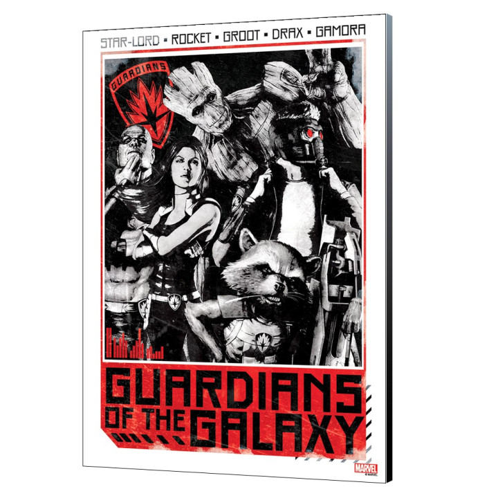 Tableau Guardians of the Galaxy 02 - black and white 35x50cm