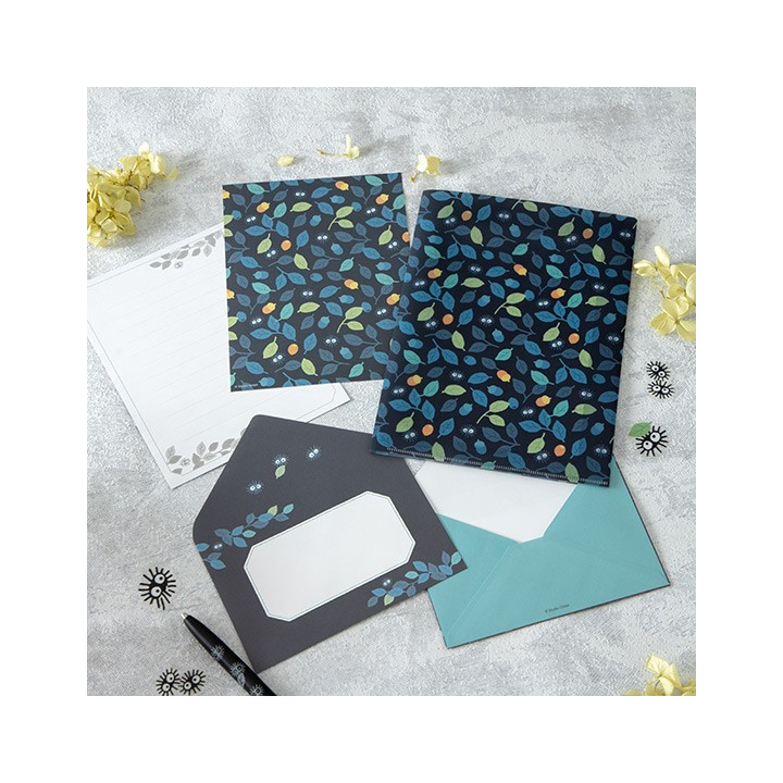 Papier à lettres et chemise Noiraudes Feuillage - Mon Voisin Totoro