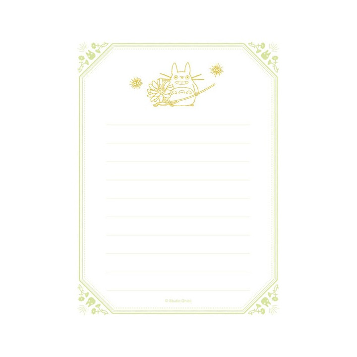 Set papier à lettre Fleurs - Mon Voisin Totoro