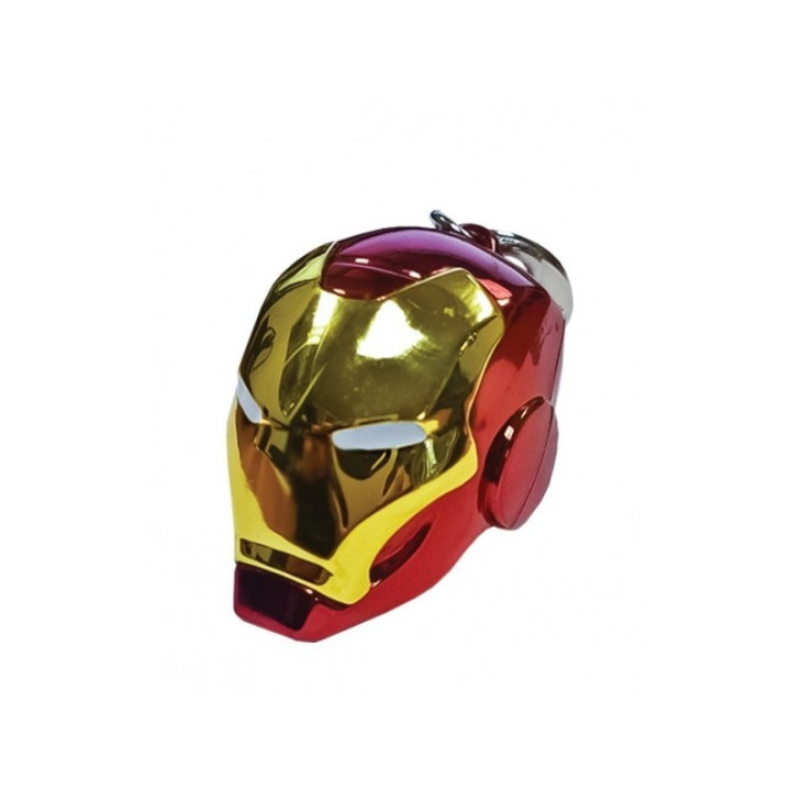 PORTE-CLÉS IRON MAN CASQUE (COULEUR) MÉTAL - MARVEL 