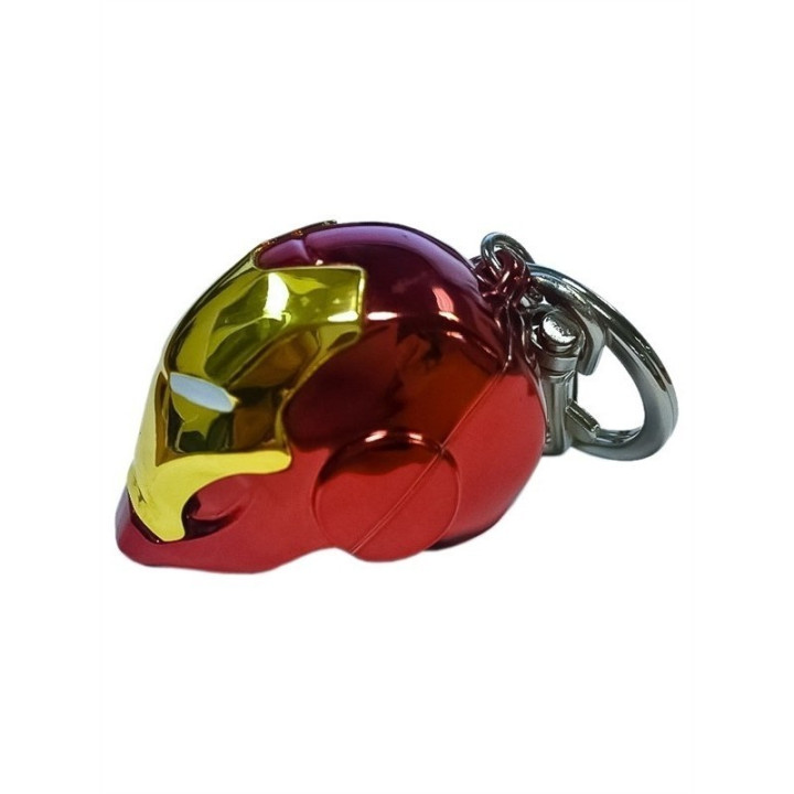 PORTE-CLÉS IRON MAN CASQUE (COULEUR) MÉTAL - MARVEL 