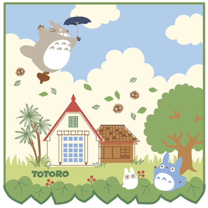 Mini Towel Totoro in the sky 25x25 cm - My Neighbor Totoro