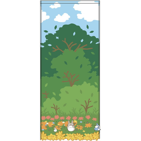 Serviette Course Totoro bleu et blanc 34x80 cm - Mon Voisin Totoro