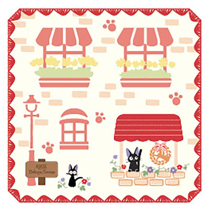 Mini Serviette Jiji devanture 25x25 cm - Kiki La Petite Sorcière