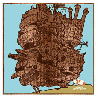 Serviette Imabari Château de Hauru 40x40 cm - Le Château ambulant