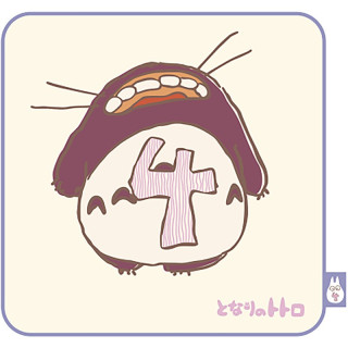 Mini Serviette Totoro anniversaire 4 25x25 cm - Mon Voisin Totoro
