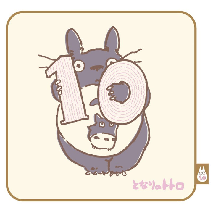 Mini Serviette Totoro anniversaire 10 25x25 cm - Mon Voisin Totoro