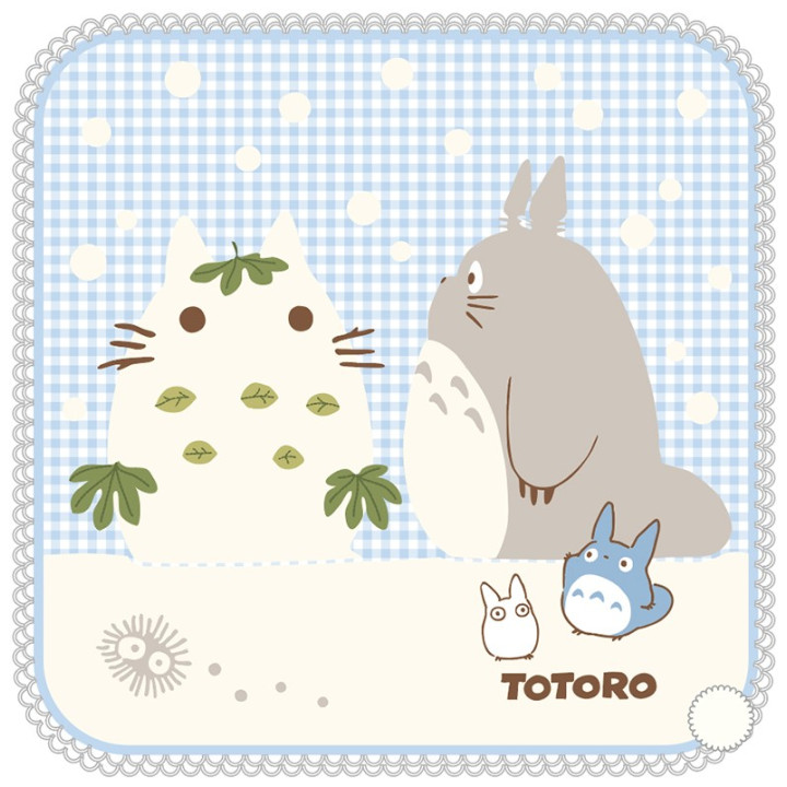 Mini Serviette Bonhomme de neige 25x25 cm - Mon Voisin Totoro
