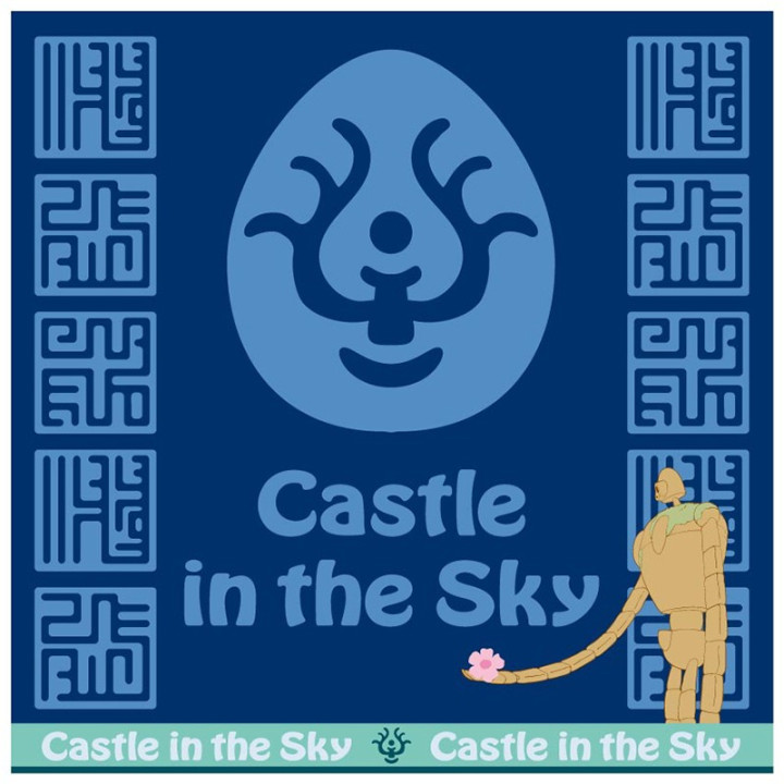 Mini Serviette Amulette cristal volucite 25x25 cm - Le Château dans l