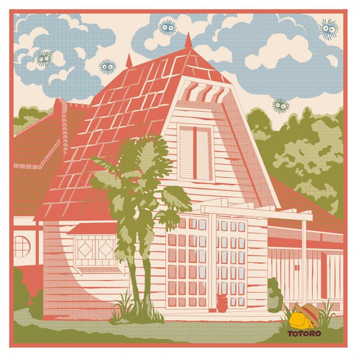 Serviette Imabari Maison de Satsuki & Mei 40x40 cm - Mon Voisin Totor