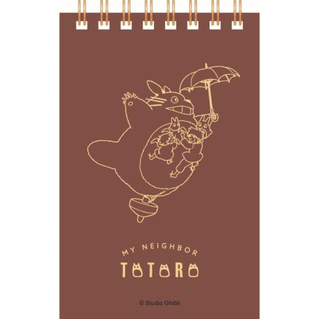 Carnet à spirales gauffré 11,5×7,2cm Totoro Volant - Mon Voisin Totor
