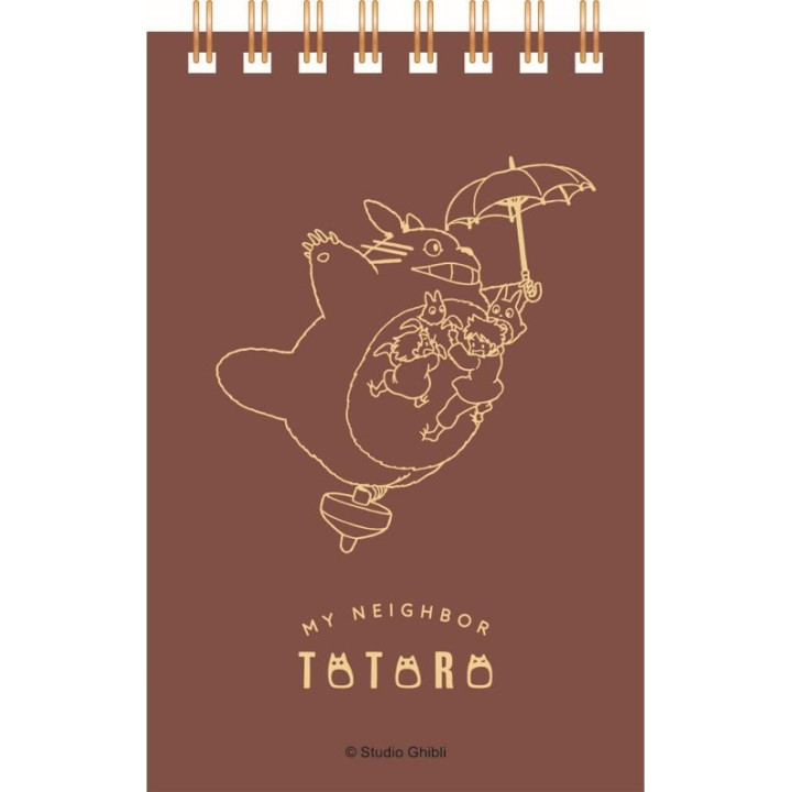 Carnet à spirales gauffré 11,5×7,2cm Totoro Volant - Mon Voisin Totor