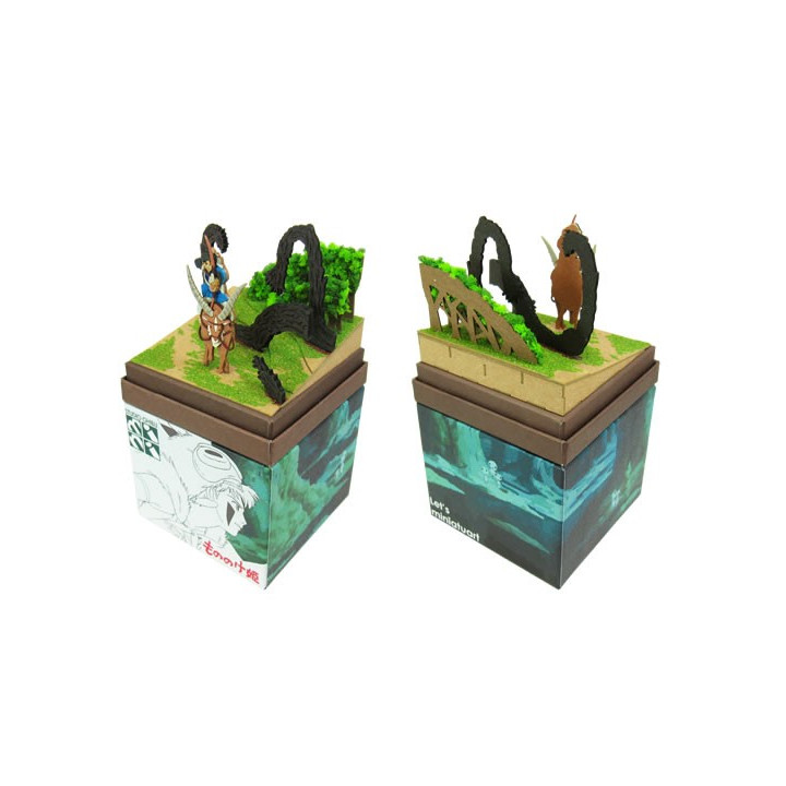 Diorama papier Ashitaka en forêt - Princesse Mononoké