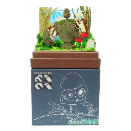 Diorama papier Sheeta & Pazu avec Robot Soldat - Le Château dans le c