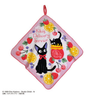 Serviette à passant Jiji Confitures fruits - Kiki la petite sorcière