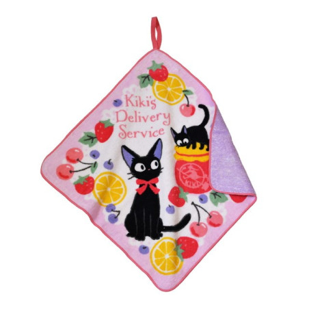 Serviette à passant Jiji Confitures fruits - Kiki la petite sorcière