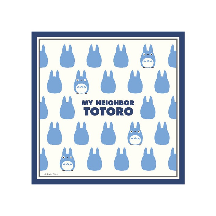 Mouchoir Silhouette Totoro Bleu 43 x 43 cm - Mon VoisinTotoro