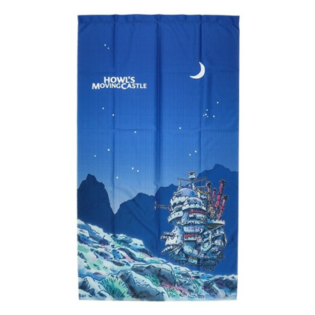Japanese Curtain Moonlit Night - Castle in the Sky