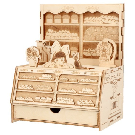 Maquette en bois Kigumi Boulangerie - Kiki la petite sorcière
