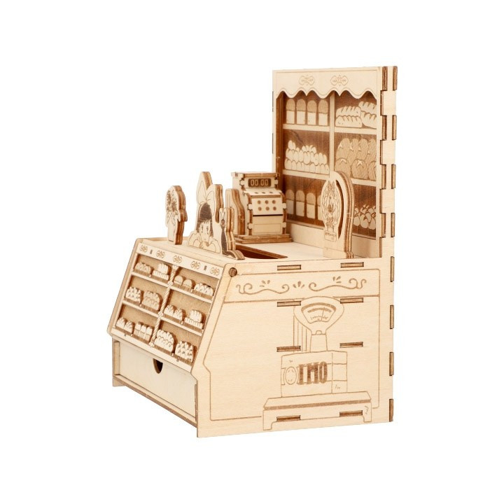 Maquette en bois Kigumi Boulangerie - Kiki la petite sorcière
