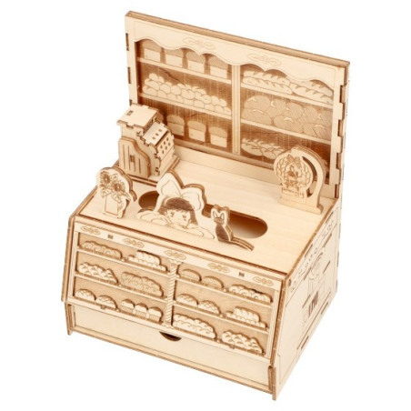 Maquette en bois Kigumi Boulangerie - Kiki la petite sorcière