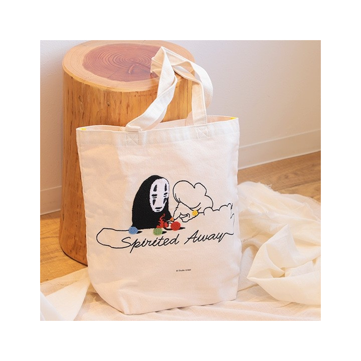 Tote bag Brodé No Face Tricotant - Le Voyage de Chihiro
