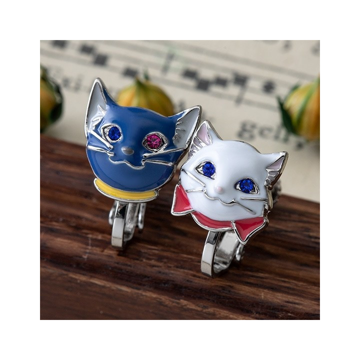 Boucles d oreilles à clips Yuki & Lune - Le Royaume des chats