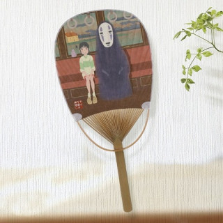 Éventail Bambou Chihiro & No Face dans le train - Le Voyage de Chihir