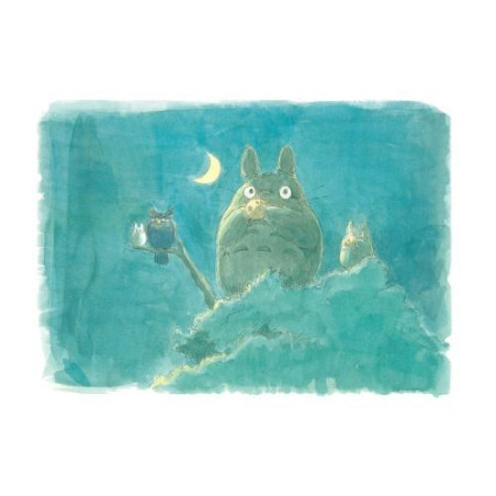 Carte de vœux aquarelle 24 x 15,8 cm Automne - Mon Voisin Totoro