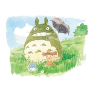 Carte de vœux aquarelle 24 x 15,8 cm Mei & Totoro - Mon Voisin Totoro