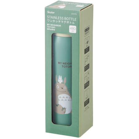 Bouteille Thermos 480ml Vert pâle mat - Mon Voisin Totoro