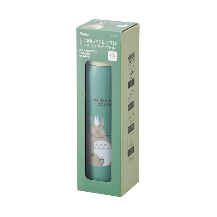 Bouteille Thermos 480ml Vert pâle mat - Mon Voisin Totoro