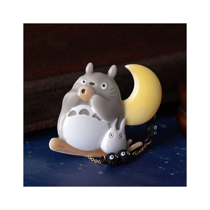 Broche Totoro Ocarina sous la lune - Mon Voisin Totoro