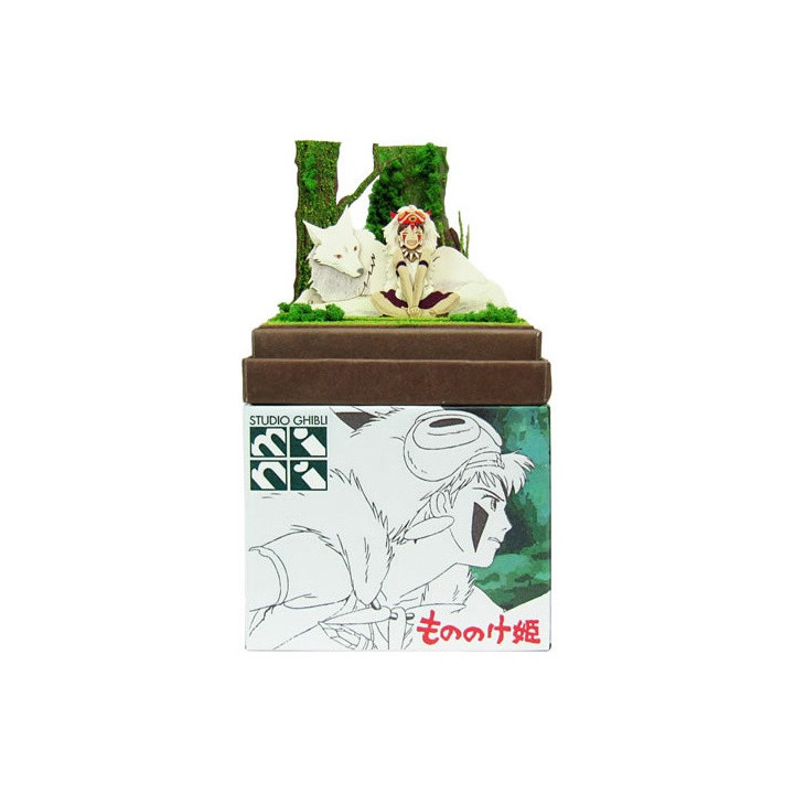 Diorama papier San & Loup Moro  - Princesse Mononoké